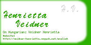 henrietta veidner business card